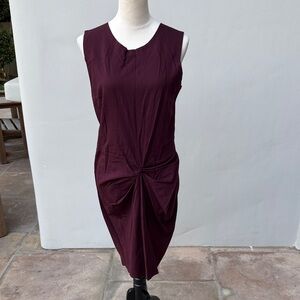 Elegant Cranberry Sleeveless Dress